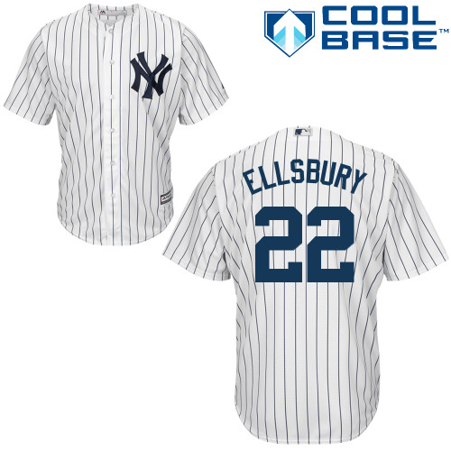 Yankees #22 Jacoby Ellsbury White Stitched Youth MLB Jersey